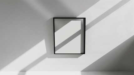 Photorealistic image of a magnetic photo frame with sleek finish on a white background