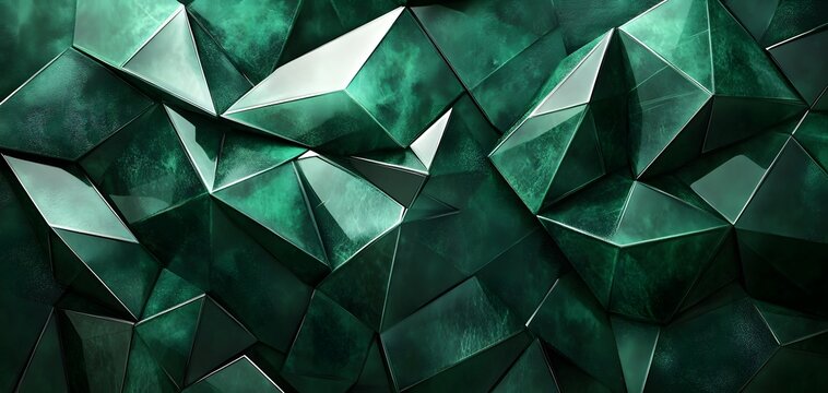 emerald green geometric pattern background. Abstract Emerald Green Geometric Shapes Pattern Diamond and Triangle Design Modern Wall Texture