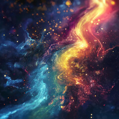 Celestial Stream of Light and Color