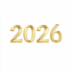 Vibrant gold numbers 22 stand out against a  white backdrop, perfect for celebrating the new year.