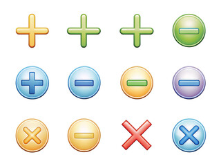 Fototapeta premium Mathematical symbols Marble isolated on white background