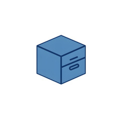 Isometric Illustration of a File Cabinet