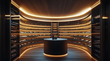 Modern Circular Wine Cellar Design: A Luxurious Haven for Connoisseurs
