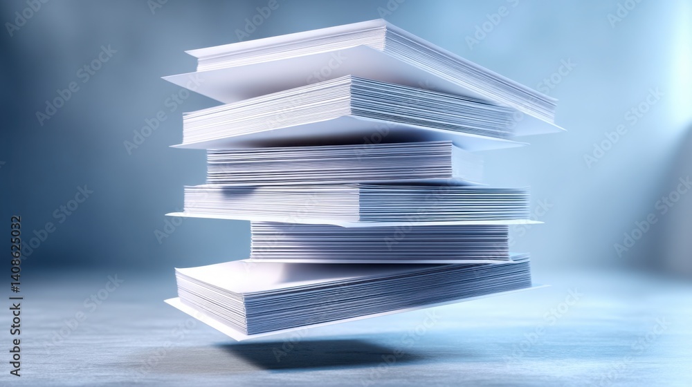 Poster a disorganized stack of papers representing administrative chaos and the need for effective document
