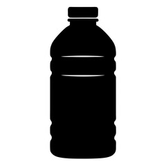 A Black and White Silhouette Image of a Plastic Bottle
