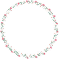 floral wreath illustration card invitation