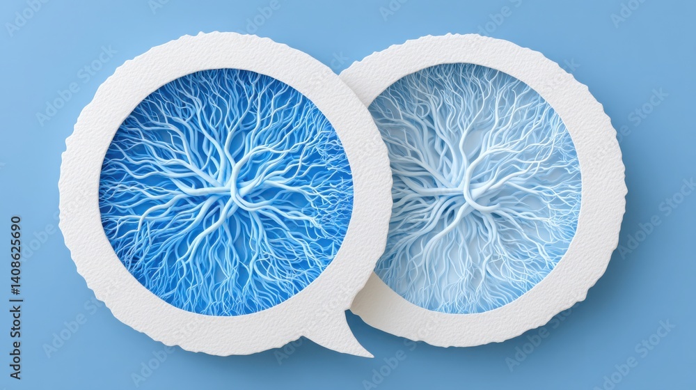 Poster intricate human brain model showcasing complex neural pathways and symbolizing intelligence and cogn