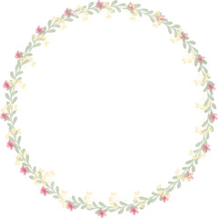 floral wreath illustration card invitation