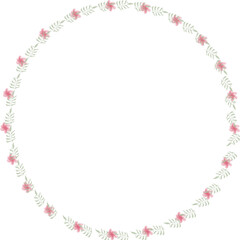 floral wreath illustration card invitation