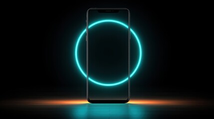A glowing phone illuminating the concept of digital connectivity and innovation in the world of mobile technology