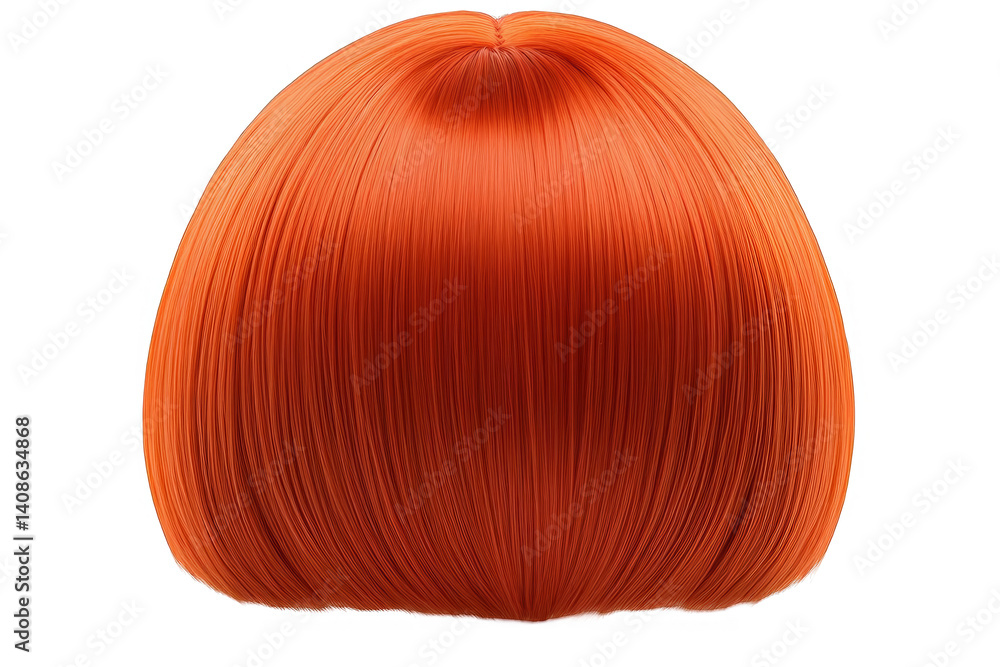 Poster 3d rendered abstract orange shape isolated on transparent background