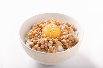 納豆　卵かけご飯