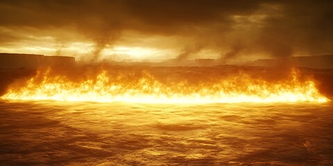 Fiery Landscape Horizon