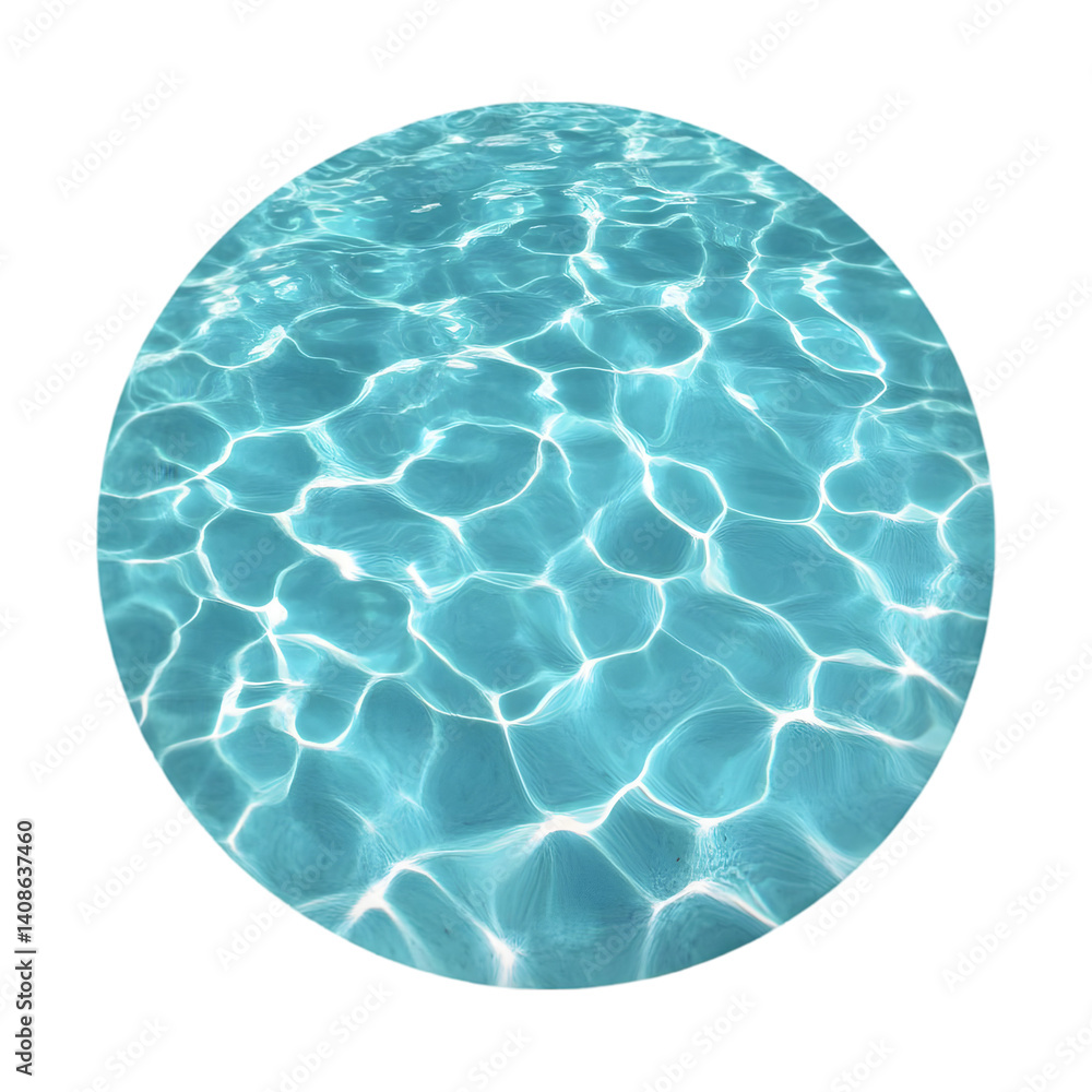 Poster abstract circular water texture with transparent background and ripples