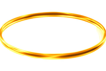 Abstract Glowing Gold Ring with Transparent Background Illustration