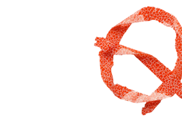 Abstract Red Shape Graphic On Transparent Isolated Background