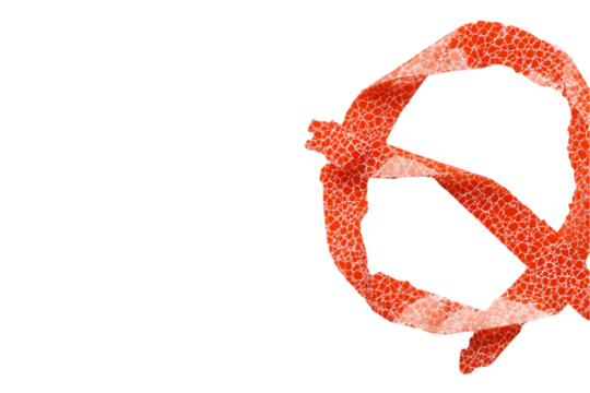 Abstract Red Shape Graphic On Transparent Isolated Background - Powered by Adobe