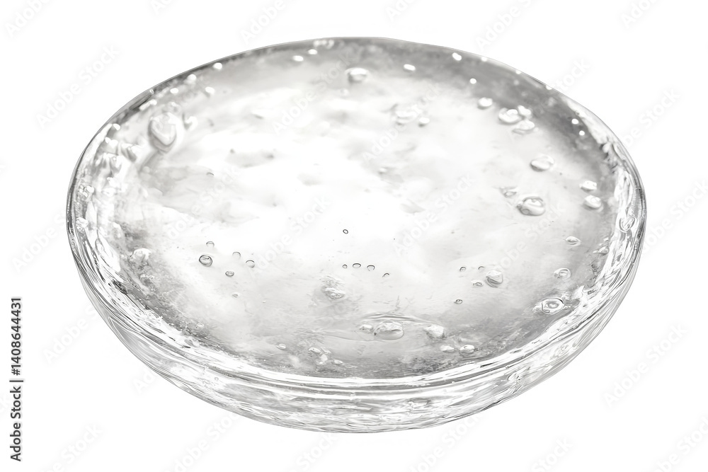 Poster abstract transparent water texture design with bubbles isolated on black background