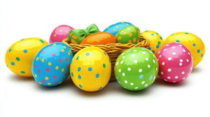 Obraz premium easter eggs on white background