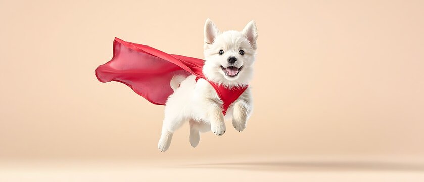 Pup Super Hero in Flight