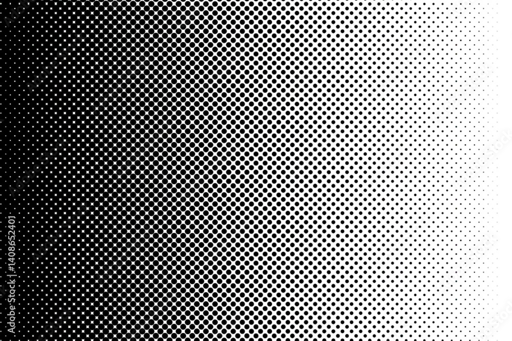 Poster dotted halftone gradient texture. vanishing polka dot background. repeating dots gradation pattern b