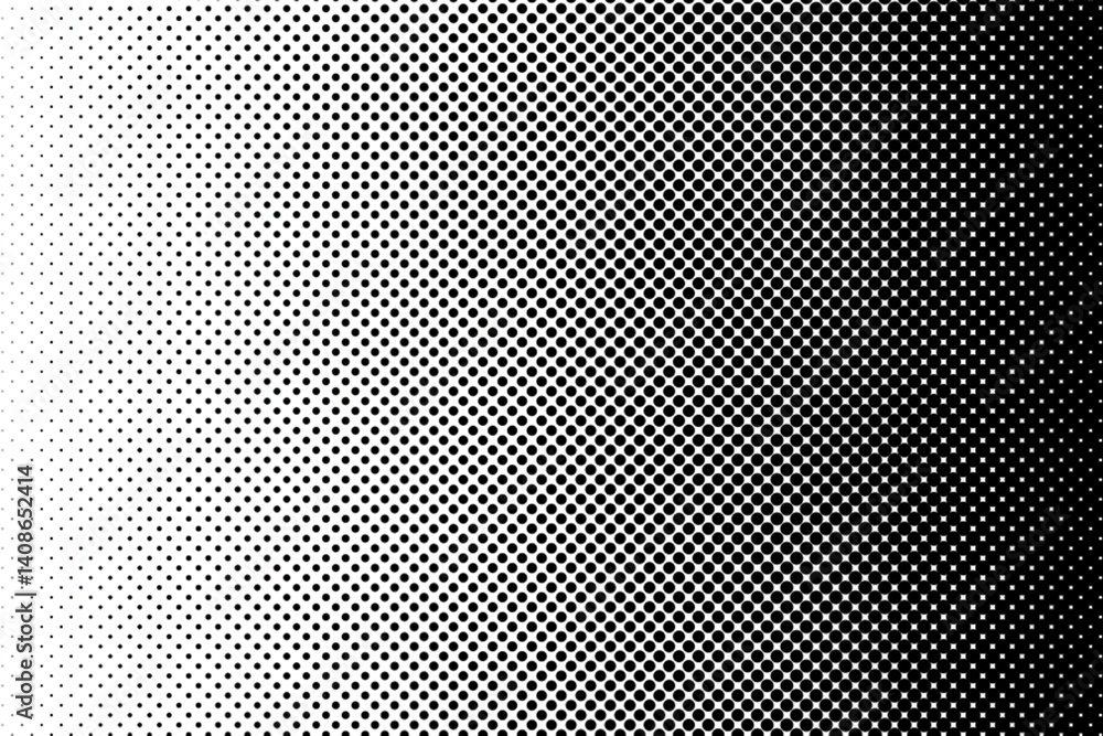 Poster dotted halftone gradient texture. vanishing polka dot background. repeating dots gradation pattern b