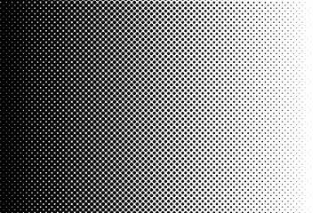 Dotted halftone gradient texture. Vanishing polka dot background. Repeating dots gradation pattern background. Black fading comic pop art overlay backdrop. Raster effect wallpaper © Fauzi