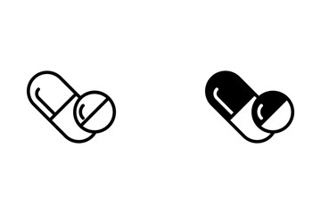 pill icon vector template, capsule icon