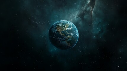 Obraz premium Earth, space, nebula, night, planet, cosmic, background, wallpaper, universe, exploration