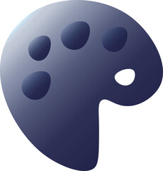 Artistic Color Palette with Brush – Creative Painting Tool Symbol for Digital Design, Fine Art Concepts, and Visual Storytelling Projects