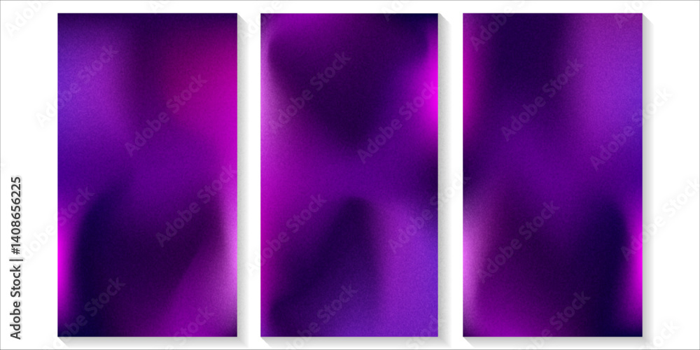 Aufkleber abstract liquid background set. gradient mesh. effect dark color blend. blurred fluid colorful mix. 