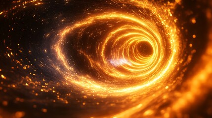 Fiery vortex tunnel, cosmic background, abstract energy, digital art, website design