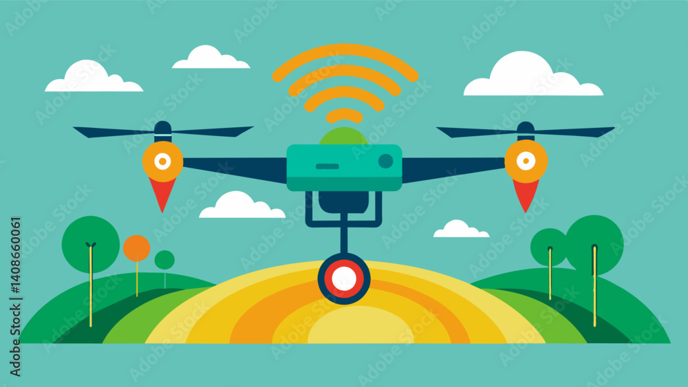 Poster equipped with infrared sensors a drone scans the entire farm and provides realtime temperature data 