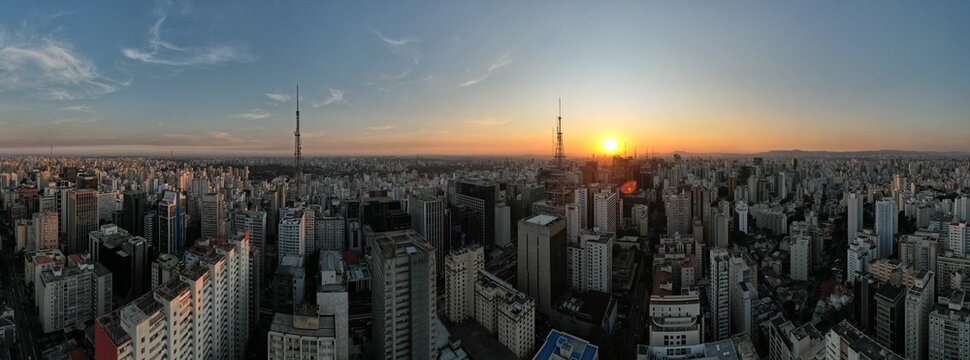 paulista avenue sunset