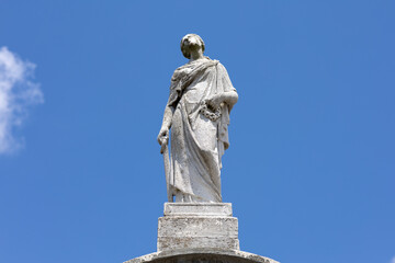 Beautiful angel tombstone topper sculpture