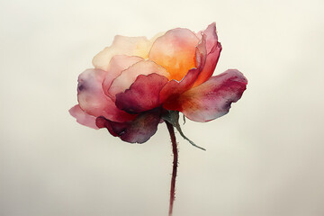 watercolor flower stalk