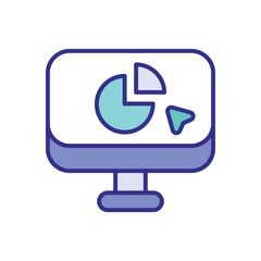 Analytics icon vector stock illustration