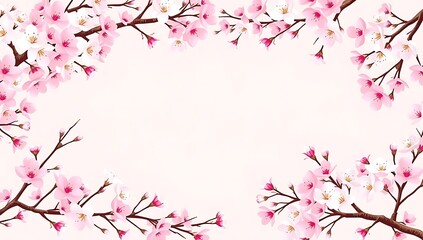 Fototapeta premium pink cherry blossom background