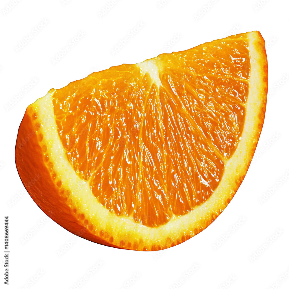 Poster isolated orange slice photo a realistic image with transparent background