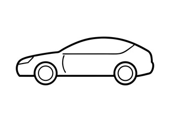 Car line art vector illustration.