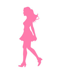 pink mother silhouette icon