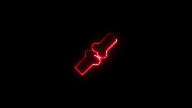 Dog bone icon animation concept, Pets food symbol. 4K Video motion graphic animation. Human broken bone icon