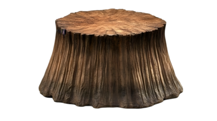 Isolated Photo Of A Brown Wooden Stump With Transparent Background
