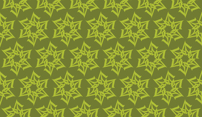 Pattern with abstract geometric design. Vector illustration. Design for your interior wallpaper, fashion print, business presentation. green olive color. Seamless