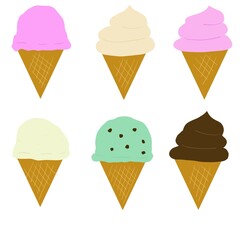 アイスクリームイラストセット