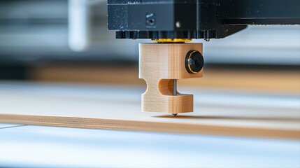 Precision woodworking machine router cutting detailed wood