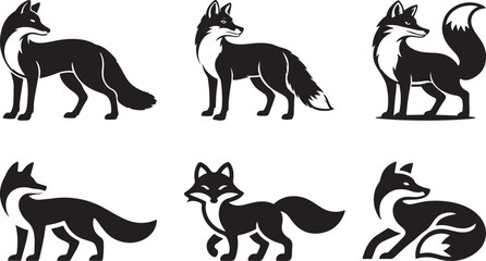 Discover this elegant swift fox silhouette line art, a minimalist white clip art perfect for stickers, graphics, and nature-inspired designs