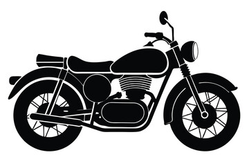 Fototapeta premium Isolated Classic Motorcycle on Transparent Background