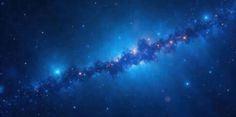 Fototapeta premium Deep blue cosmic backdrop, glittering stars, subtle sparkle , shining, deep, galaxy