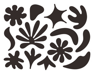 Abstract organic shapes vector illustration for modern design and creative graphic elements set design element silhouette